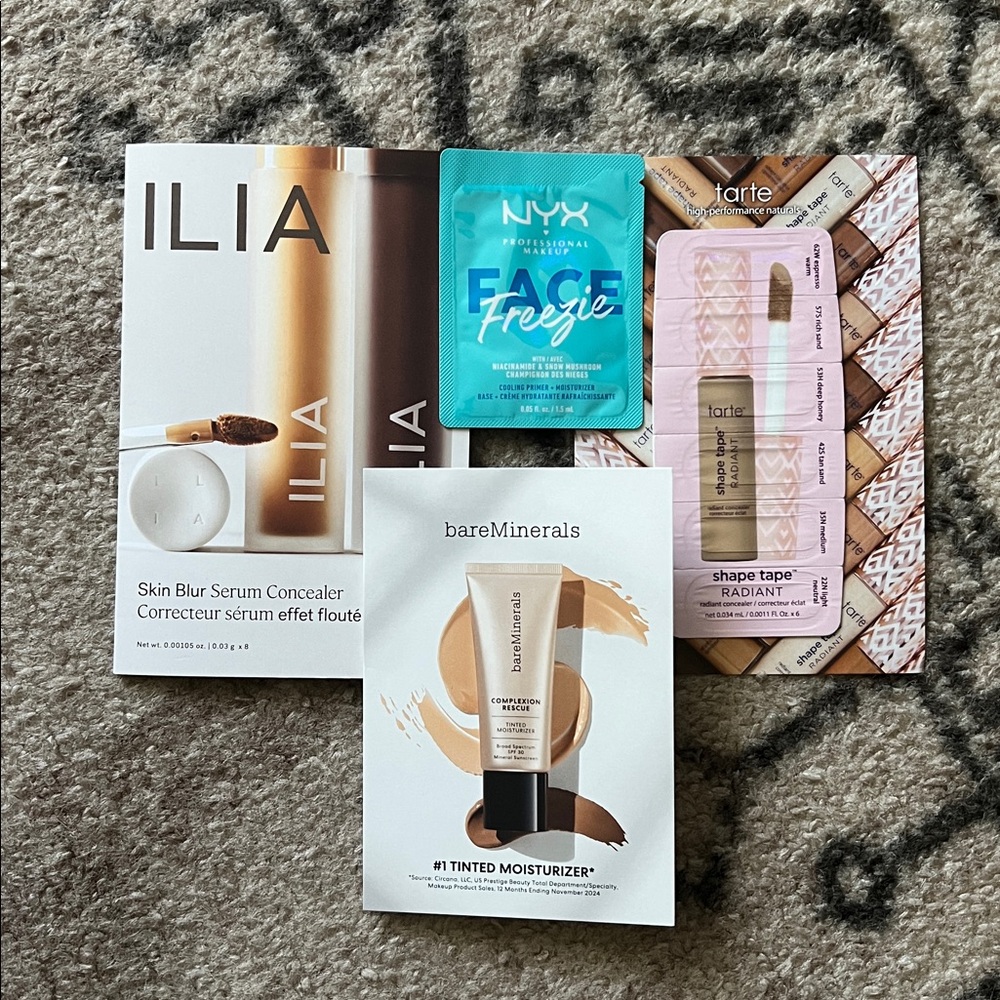 🆓🌟FREE W/$25 BUNDLE🌟🆓 ILIA, NYX, Tarte, BareMinerals Makeup Trial Sample Size